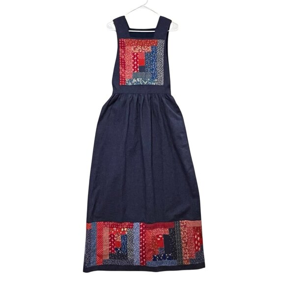Unbranded Dresses & Skirts - Mother Women’s Patchwork Maxi Dress Vintage Blue Red Size Small Cotton